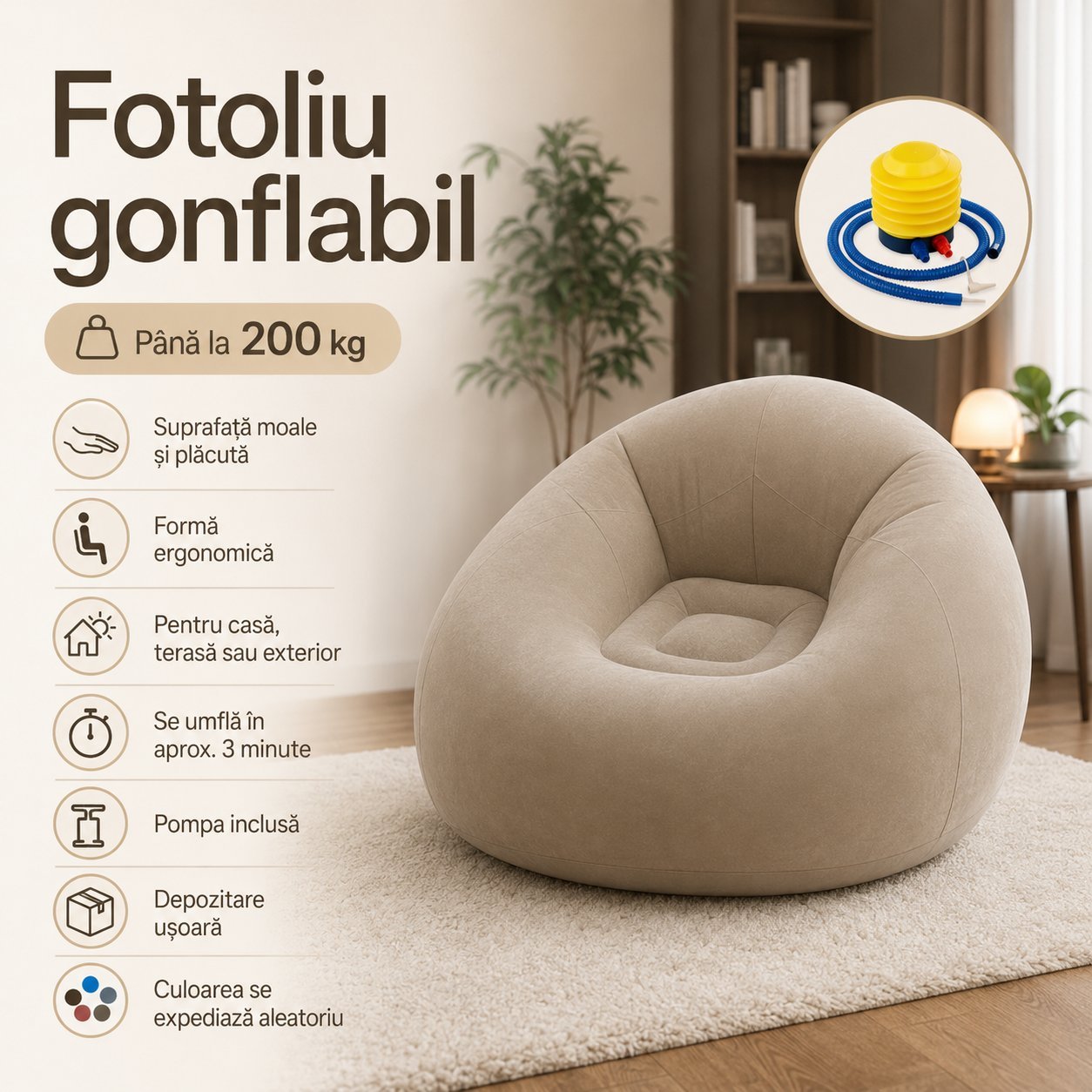 Fotoliu gonflabil