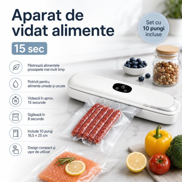 Aparat de vidat alimente