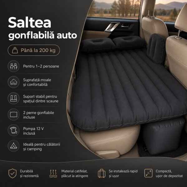 Saltea gonflabilă auto